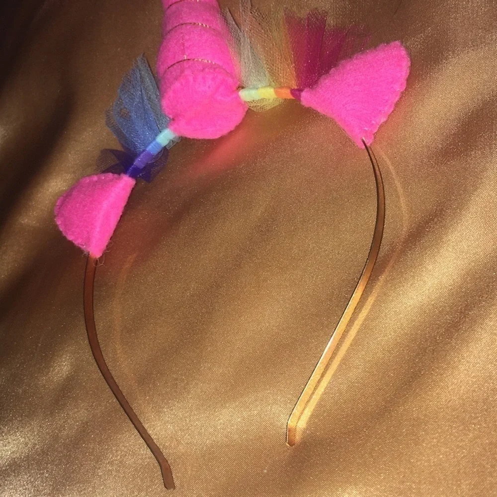 Custom Rainbow Pink Unicorn horn Headband Adult